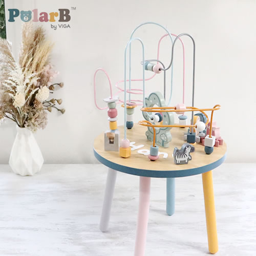 【出産祝い１歳誕生日】ポーラービー（PolarB）名前入りビーズテーブル